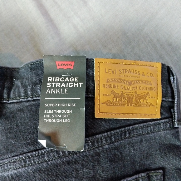 Levi's Ribcage Jeans Black Feeling Cagey - Picture 12 of 12